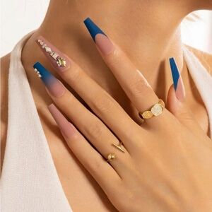 Coffin/Ballerina Shaped Press-On Nails